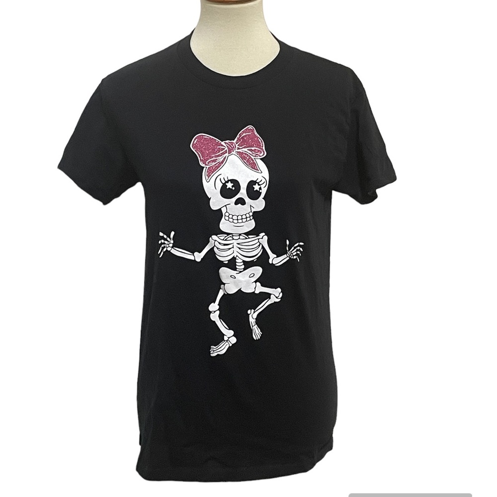 Dancing skeleton T-shirt‎ * Halloween fun size small